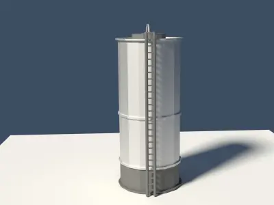 Low Poly Cartoony Silo Model Low-poly 3D model