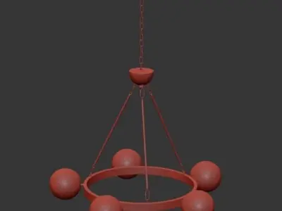 Modern chandelier Free 3D model