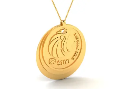 Women Pendant 3DM STL OBJ FBX Render Details 3D print model 30