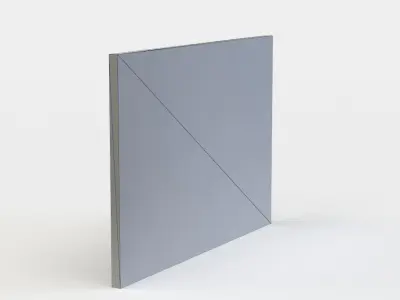 Danger sign Low-poly 3D model