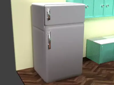 Low Poly Kitchen Interior 3D model