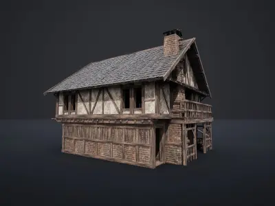 MEDIEVAL SLAVIC HOUSE COTTAGE CABIN HUT TOWN CITY AAA NEXTGEN Low-poly 3D model