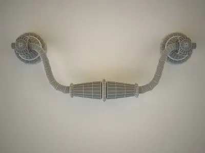 Furniture Door Handle Knob 3d model Low-poly 3D model