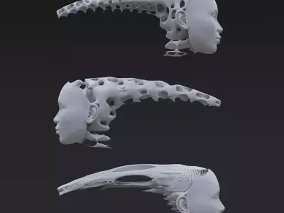 Gyroid Skull 3D model