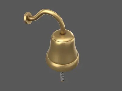  Wall Bell Low-poly 3D model