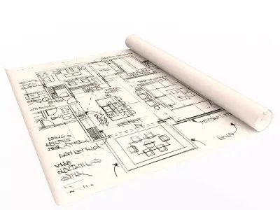 House Blueprints 01 Low-poly 3D model