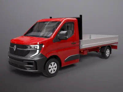  Renault Master Tipper Flatbed Truck LOD1 