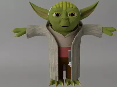Yoda 3D Clone Wars  Star Wars Character 3D model