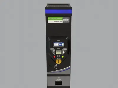 Parking Meter Low-poly 3D model