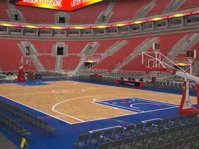 Basketball arena v2 - interior - low poly Low-poly 3D model