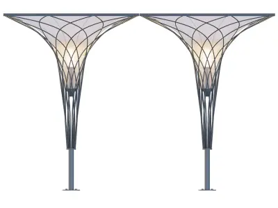 Aerarium 6 pergola with backlight 3D model