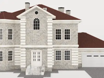 Stone House  Low-poly 3D model