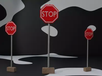 Stop Sign 3D model