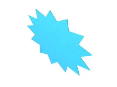 Promotions Sale Paper Card v1 007 Low-poly 3D model
