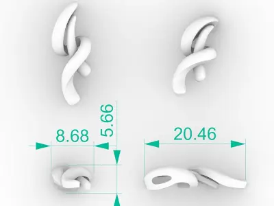 Advanced Triple Spiral Pendant 3D print model