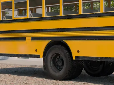  American Yellow School Bus 