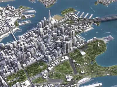 Sydney Low-poly 3D model