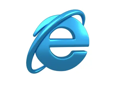 Internet Explorer Logo v1 006 Free low-poly 3D model