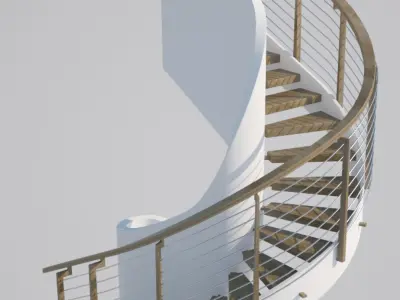 Modern Spiral Staircase Model Free 3D model