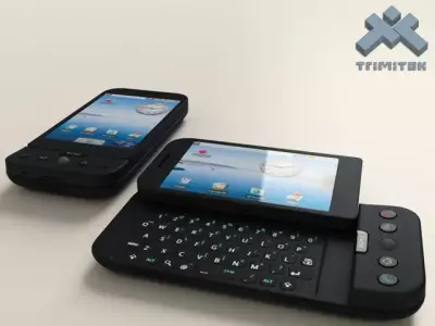 HTC Dream G1 Google Android phone - 2008 3D model