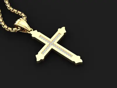 Cross Light Gold 3CP003 3DM STL 3D model