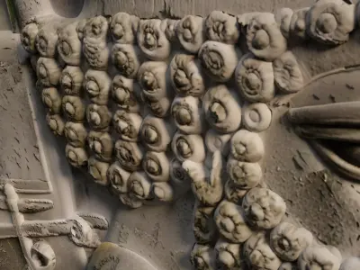 Persepolis Royal Guard Stone Relief Game Ready 4K PBR Free 3D model