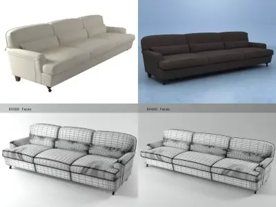 Raffles threeseater sofa 3D model