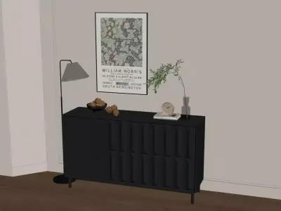 Modern minimalist home decor 3D model