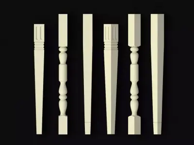 leg High quality 3d models for processing on a cnc machine  3D model 11