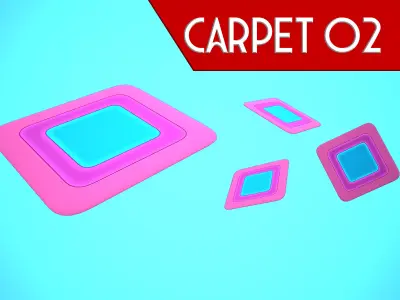 CARPET 02 - CARTOON STYLIZED Low-poly 3D model