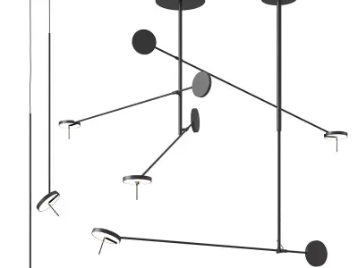 Invisible Pendant LedsC4 set 01 3D model
