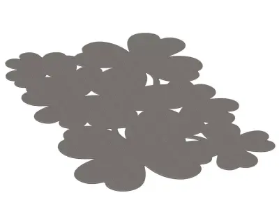 Trefle Rug Taupe Free 3D model