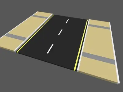 Road Voxel - Low-poly 3d Model Free low-poly 3D model