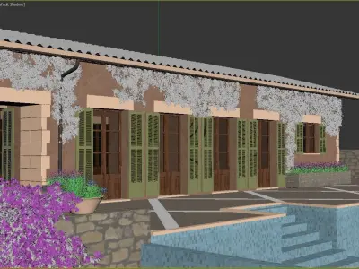 Exterior House Scene Maiorca Villa 3D model