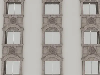 Window Frame 02 Low-poly 3D model