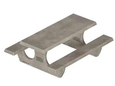Concrete outdoor table 3D model