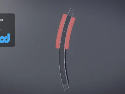 TW Street Dual Lanes 03 3D model