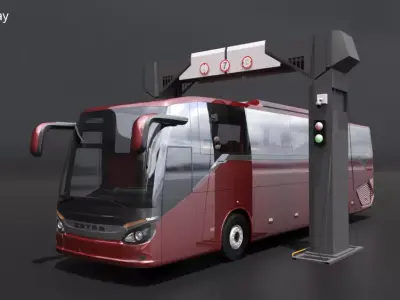 Border X-Ray Truck and Bus Control 3D model