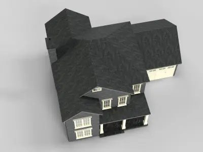 British House Design 16T1 Low-poly 3D model
