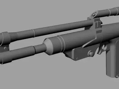 Boba Fett  hand blaster pistol in Mandalorian 3d print model 3D print model