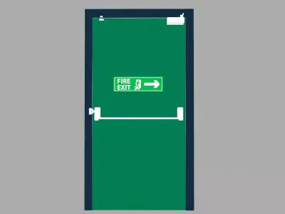 Exit Door Low-poly 3D model purchase
