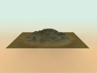 Eroded Highlands Low-poly 3D model