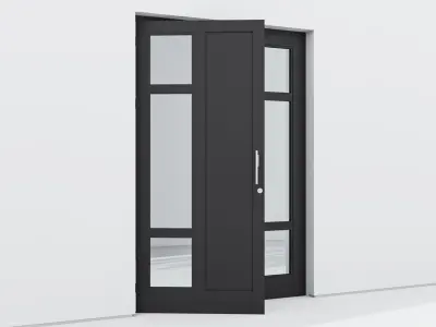 Aluminium door 43 3D model