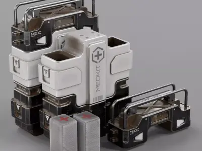 Sci-fi Advance MedKit PBR Low-poly 3D model