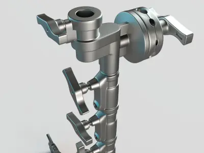 Stands - Wheels - Operating Poles Module  3D model