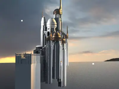 Fantasy Dome garden tower  3D model