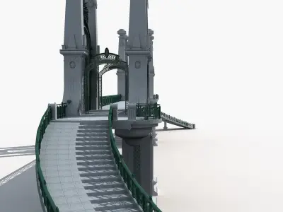  European Style Bridge 3D model