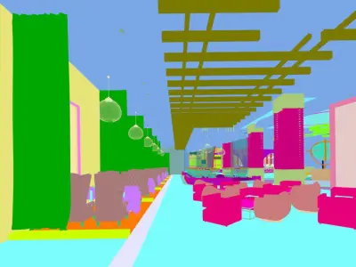 Business Restaurant - Coffee - Banquet  145 3D model