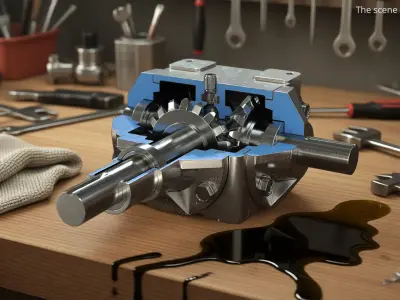  Bevel Gearbox Cutaway Section View 