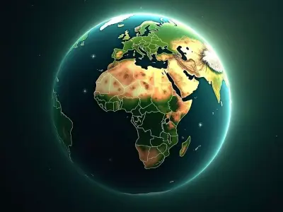 Stylized Planet Earth Hologram Sci Fi Texture
